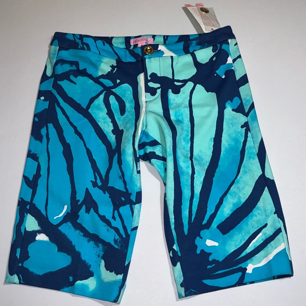 Lilly Pulitzer NWT 12"  McGill Shorts Sparkling Blue Get Inky Size 0 - Picture 4 of 15